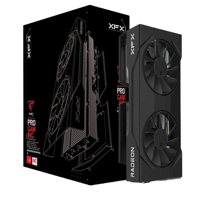 XFX AMD Radeon RX 9060 XT Swift OC 8GB GDDR6 2-Fan Graphics Card (269mm) (TDP 182W) (Black)