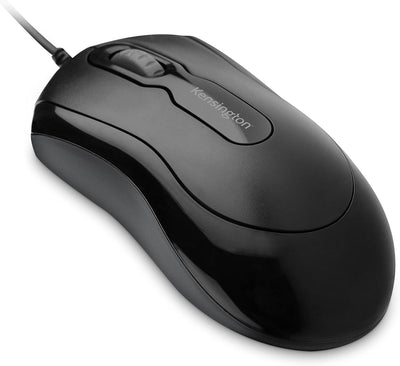 Ratón USB con cable Kensington Mouse-in-a-Box (K72356US), color negro