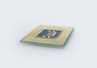 Detailed view of a computer processor. Ideal for technology themes.