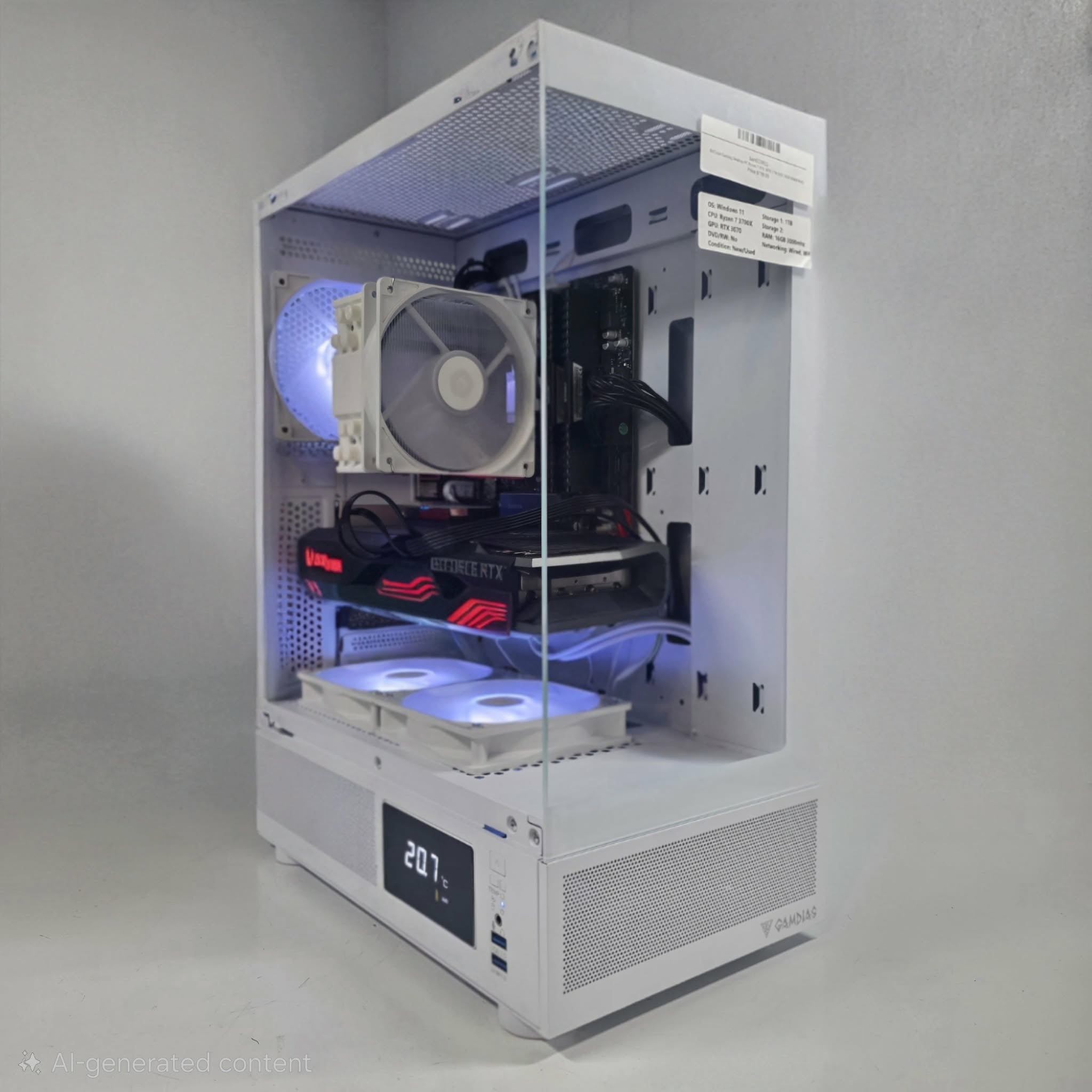 BitCrate Gaming Desktop PC Ryzen 7 RTX 3070 1TB SSD 16GB