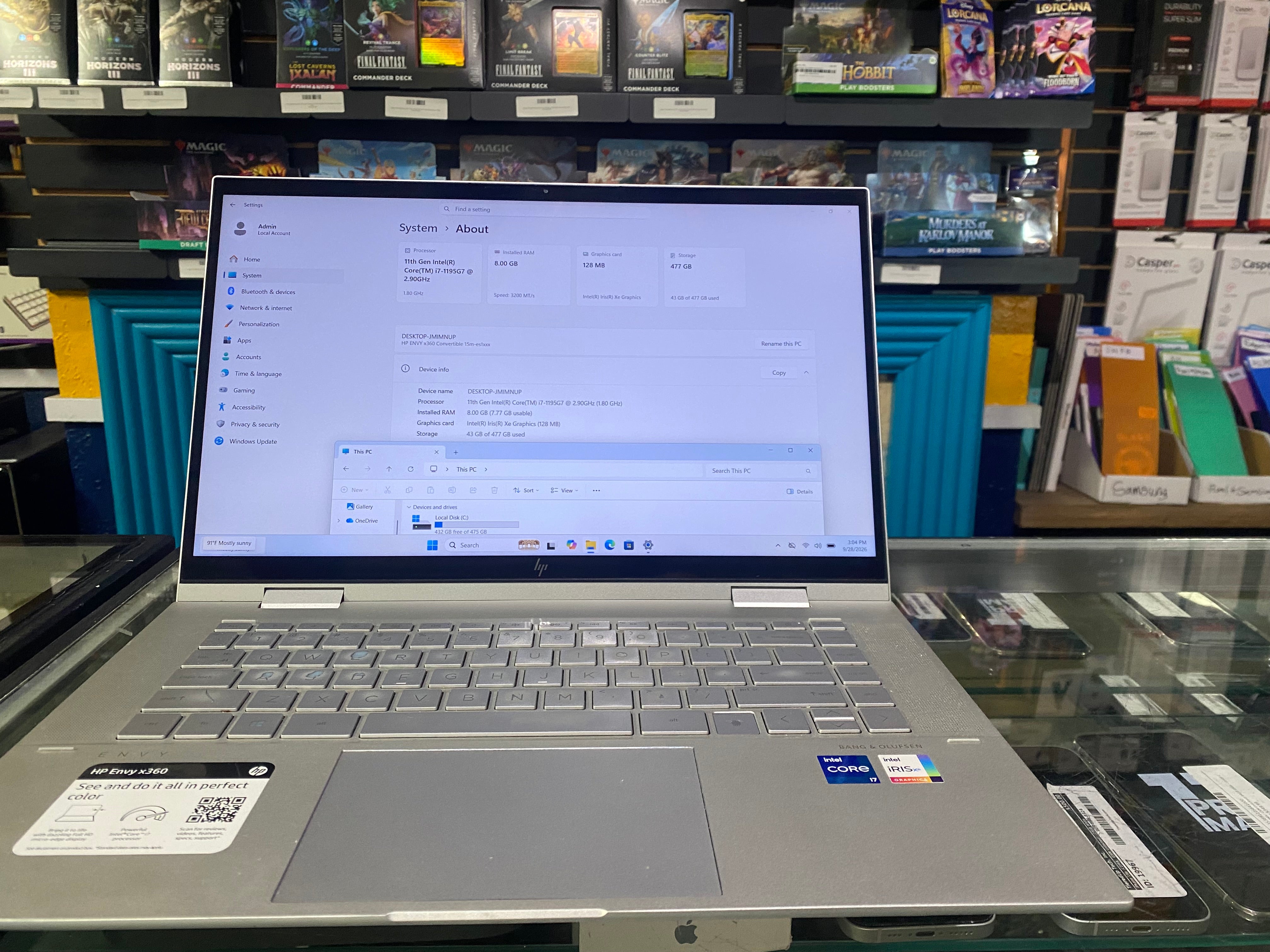 HP Laptop i7 512GB SSD 8GB DDR4 WiFi Silver