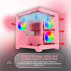 Apevia Prism-PK Prism Gaming Computer Case (M-ATX) (Pink)