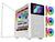 SAMA V-Play White Gaming Mid Tower Computer Case w/ 8in LCD Display (ATX) (White)