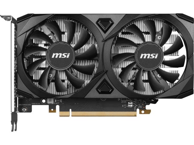 MSI NVIDIA GeForce RTX 3050 Ventus 2x OC 6GB GDDR6 2-Fan Graphics Card (189mm) (TDP 130W) Black)