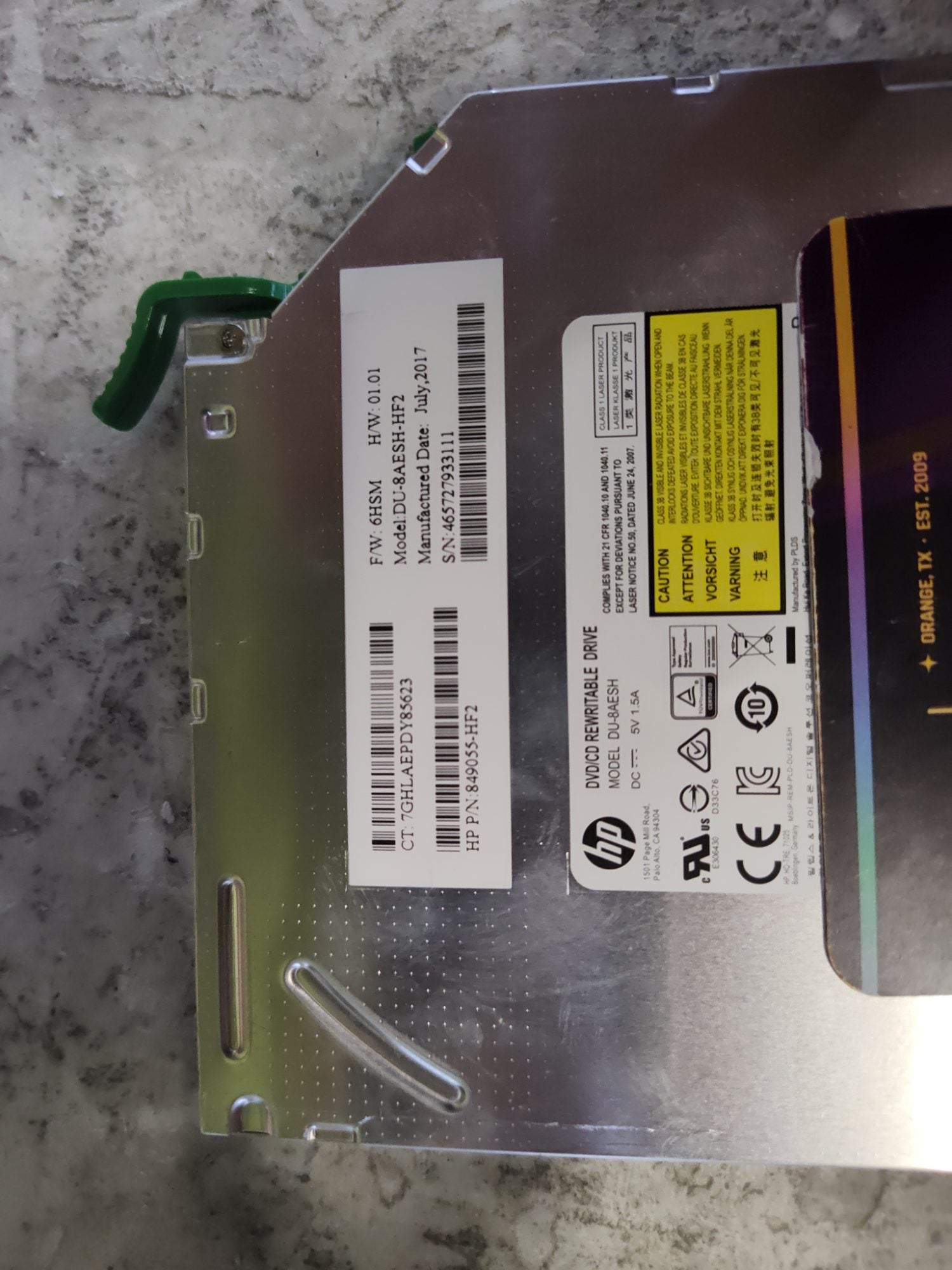 DU-8AESH-HF2 849055-HF2 DVD/RW Desktop Drive