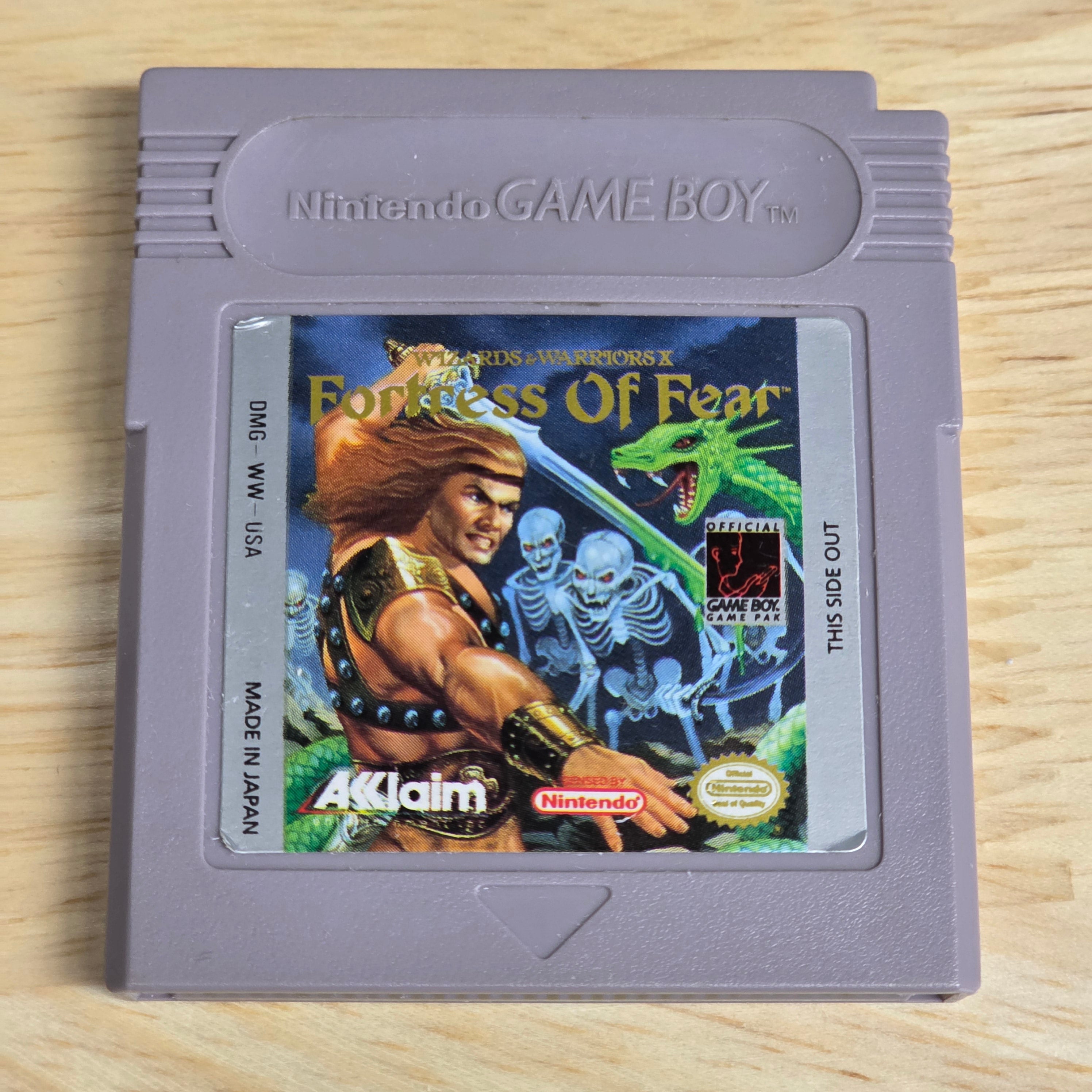 Nintendo Game Boy Wizards & Warriors Fortress of Fear