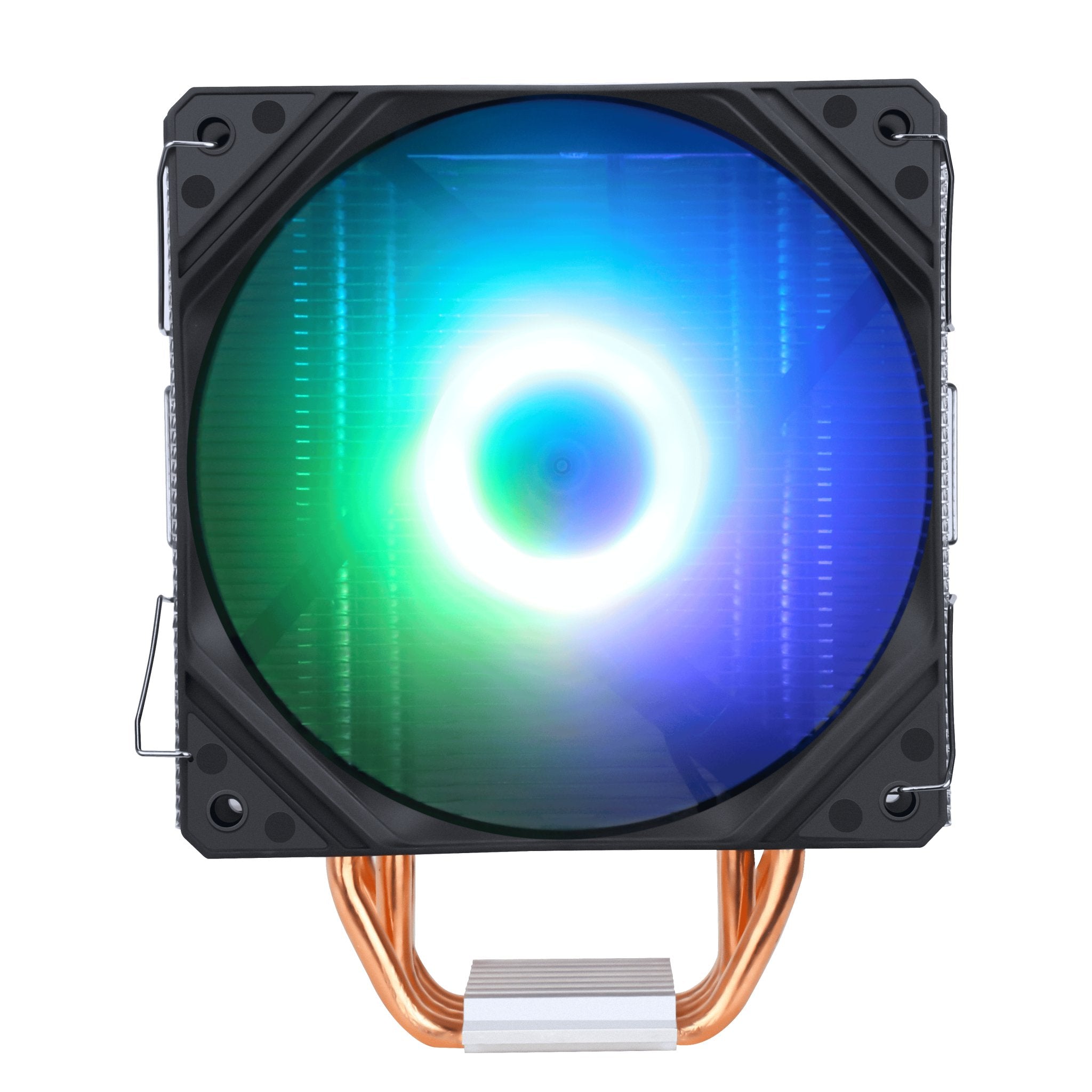 Ventilador de refrigeración para CPU SAMA KA400D RGB Intel LGA 775 1150 1151 1155 1156 1200 1366 1700 Negro 