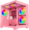 Apevia Prism-PK Prism Gaming Computer Case (M-ATX) (Pink)
