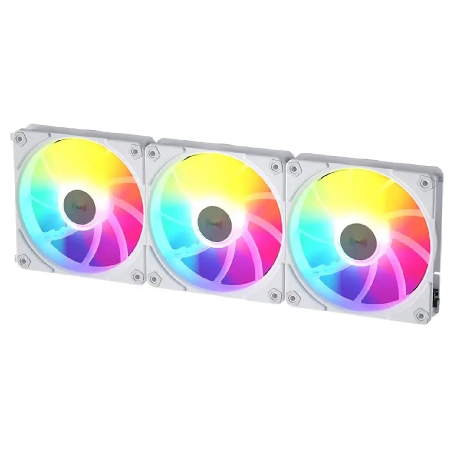 SAMA UF1203W ARGB 3-in-1 120mm Fan Kit White — side view