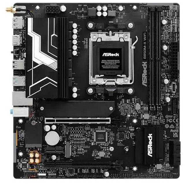 ASRock B860M X WiFi 6E Motherboard (DDR5) (Intel) (LGA1851) (TDP 125W) (M-ATX)