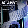 Asiahorse White Sleeved PSU Extension Cable Kit 18AWG — angle view