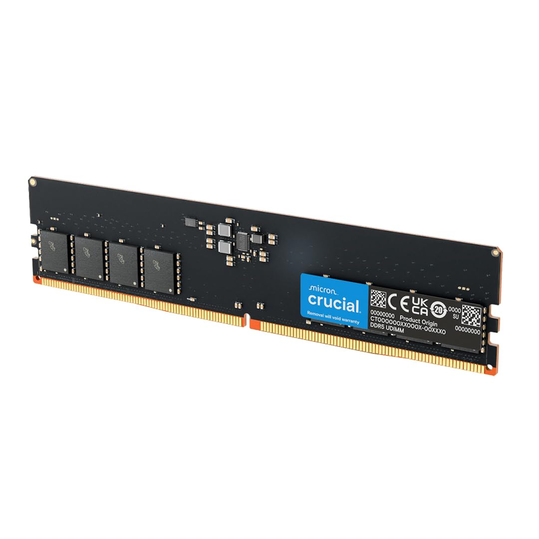 Crucial DDR5-4800 32gb RAM Stick Module CT32G48C40U5 (32GBx1) (Non-RGB)