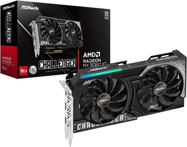 ASRock Radeon RX 9060 XT Challenger 16GB GPU Graphics Card