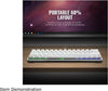 Cooler Master SK620 60% Silver/White Mechanical Low Profile Gaming Keyboard SK- 620-SKTL1-US RGB
