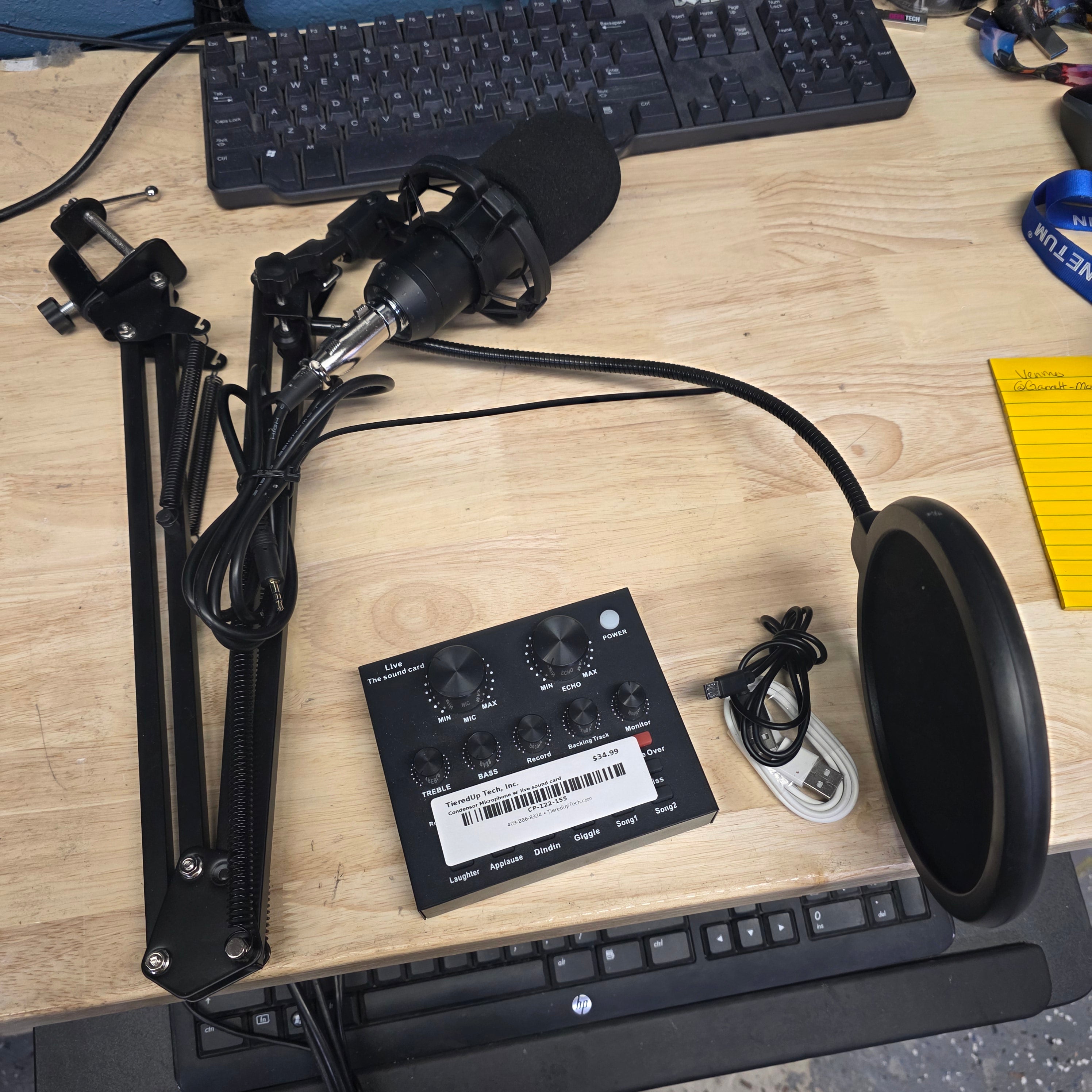Condensor Microphone w/ live sound card