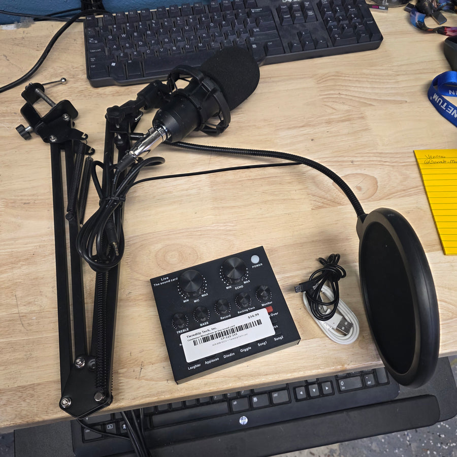 Condensor Microphone w/ live sound card