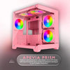 Apevia Prism-PK Prism Gaming Computer Case (M-ATX) (Pink)