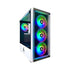 Apevia Genesis - WH Mid Tower Gaming Case with 2 x Tempered Glass Panel, Top USB3.0/USB2.0/Audio Ports, 4 x RGB Fans, White Frame - Geek Tech