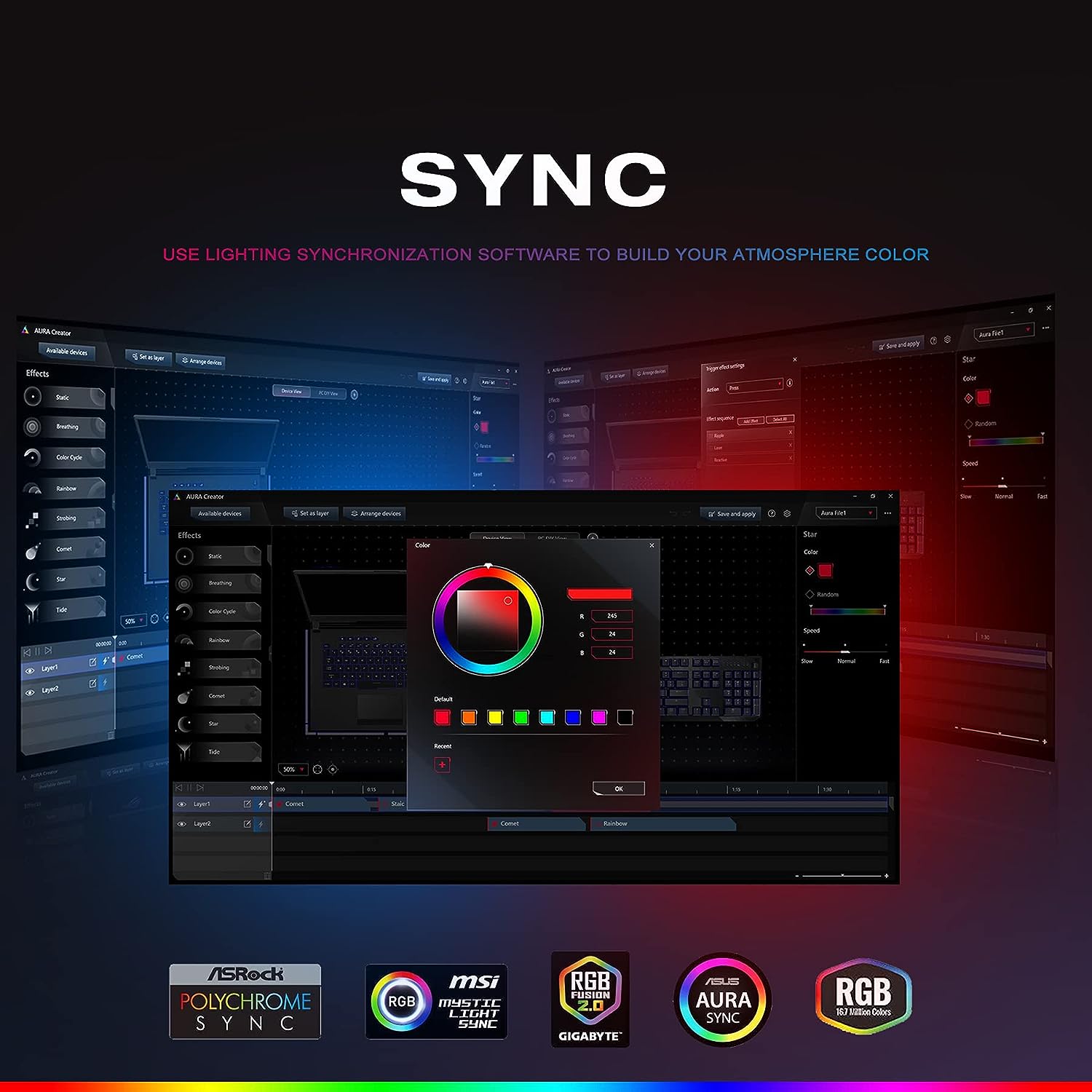 AsiaHorse Acrylic ARGB LED Strip 5.5in - Geek Tech