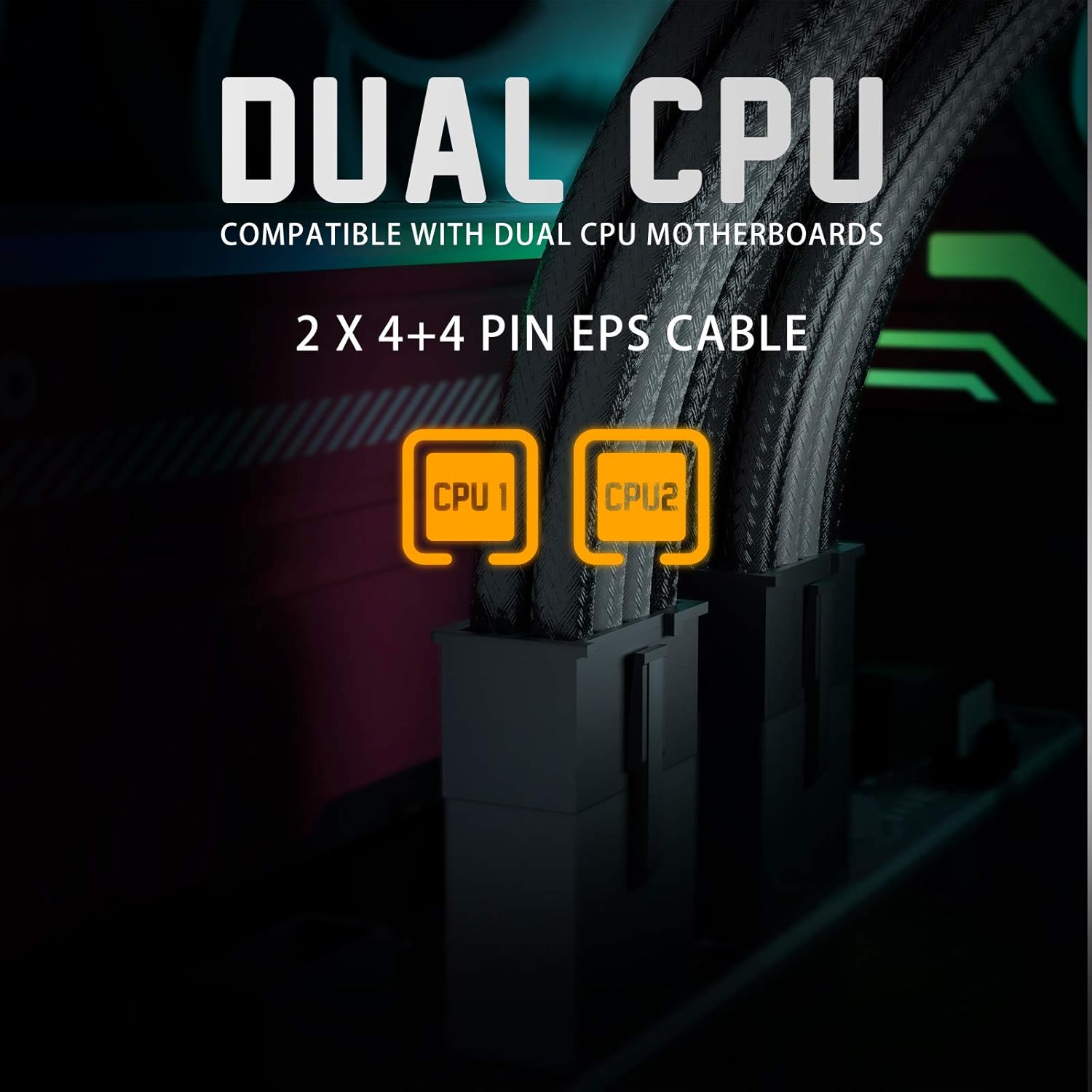 Asiahorse Black Grey Mix Sleeved PSU Extension Cable Kit 16AWG Cotton Custom PC Mod Kit - Geek Tech