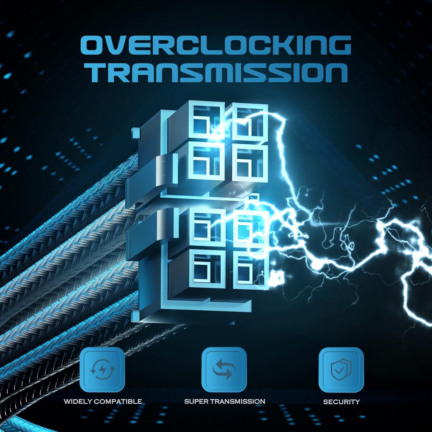 Asiahorse Black Grey Mix Sleeved PSU Extension Cable Kit 16AWG Cotton Custom PC Mod Kit - Geek Tech