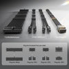 Asiahorse Black PCIe 5.0 12VHPWR Sleeved PSU Extension — side view