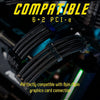 Asiahorse Black Sleeved PSU Extension Cable Kit 18AWG — close-up