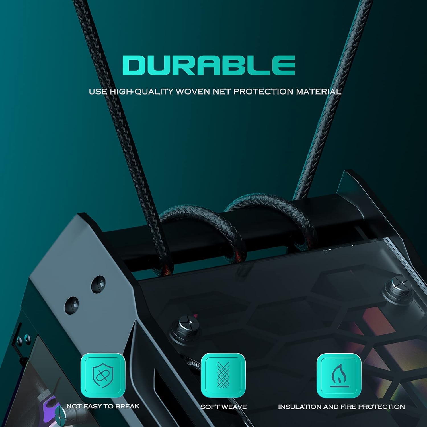 Asiahorse Black White Sleeved PSU Extension Cable Kit 16AWG Cotton Custom PC Mod Kit 6 Kit - Geek Tech