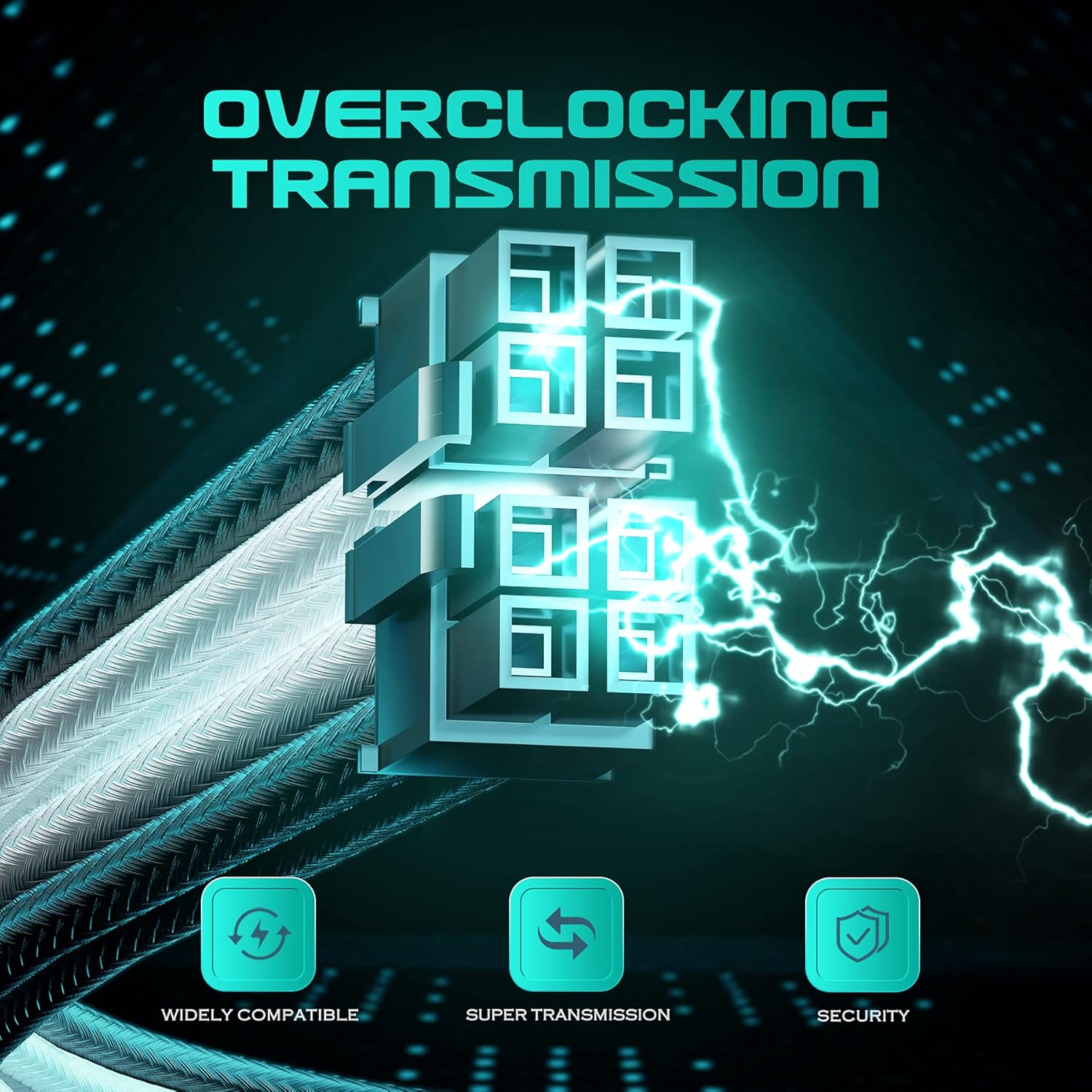 Asiahorse Black White Sleeved PSU Extension Cable Kit 16AWG Cotton Custom PC Mod Kit 6 Kit - Geek Tech