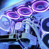 Asiahorse Snow Series White Blue Grey Sleeved PSU Extension — bottom view