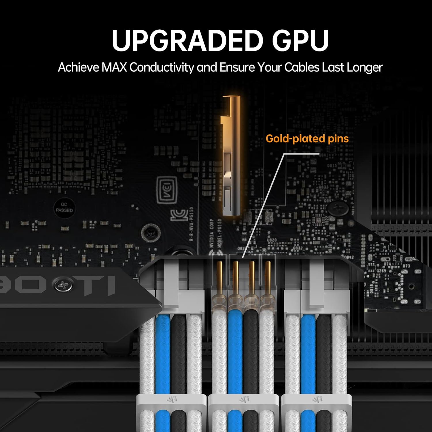 Asiahorse Snow Series White Blue Grey Sleeved PSU Extension Cable Kit 16AWG Cotton Custom Mod Kit 6 Kit - Geek Tech