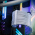 Asiahorse White Sleeved PSU Extension Cable Kit 18AWG Cotton Custom PC Mod Kit - Geek Tech