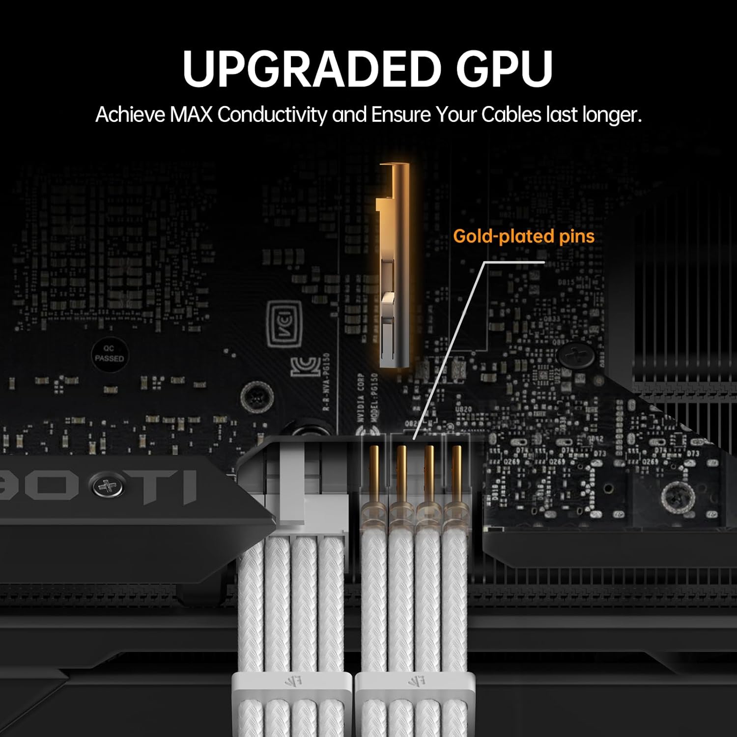 Asiahorse White Sleeved PSU Extension Cable Kit 18AWG Cotton Custom PC Mod Kit - Geek Tech