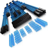 Assorted Computer Sleeved Cables - Blue - TieredUp Tech