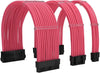 Assorted Computer Sleeved Cables - Pink