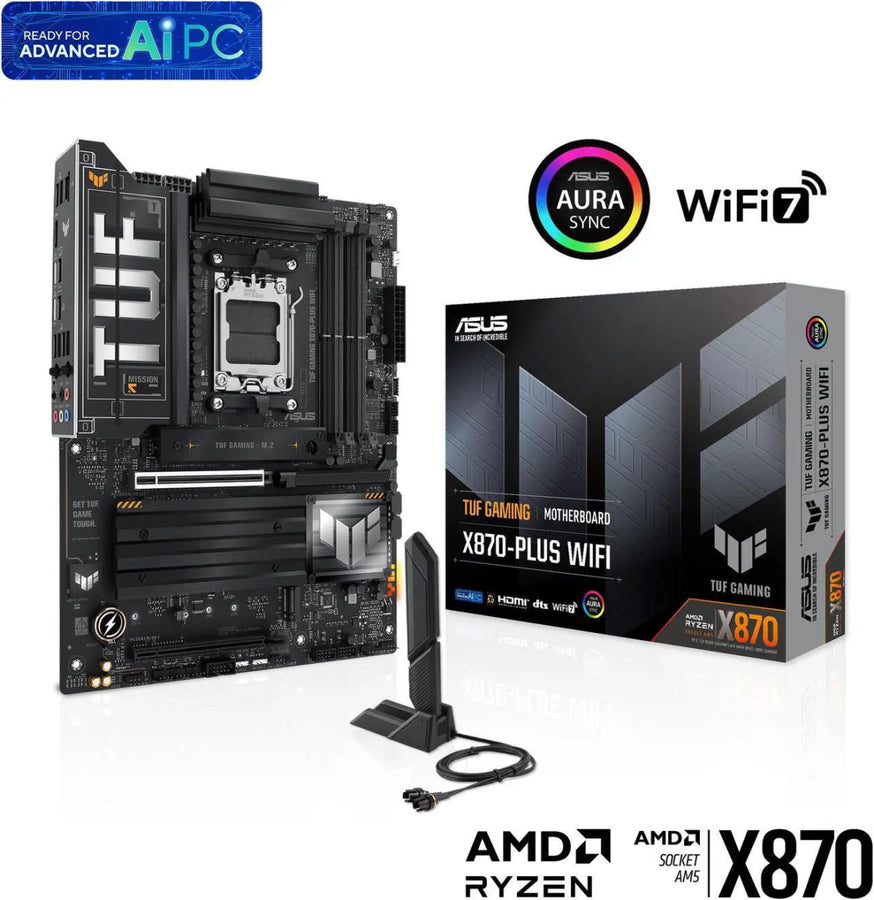 ASUS TUF Gaming X870-PLUS WiFi 7 (DDR5) (AMD) (AM5) (TDP 170W) (M-ATX)
