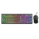 Teclado y mouse USB con cable y retroiluminación arcoíris iMicro KB-RP2169C | Nuevo 