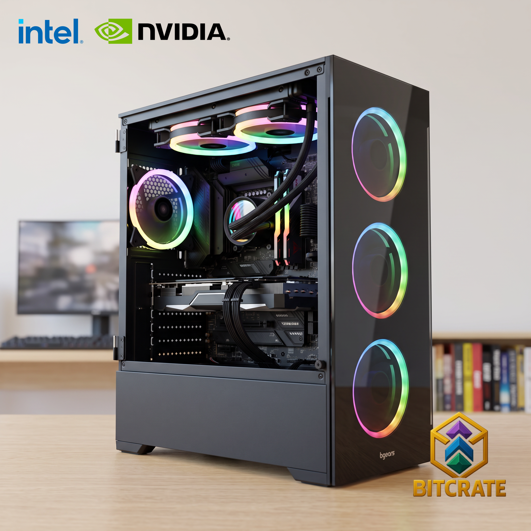 Epic BitCrate Nightfall Mark XXII | i7-12700KF + RTX 5060 Ti Shadow Plus | 32GB 1TB NVMe
