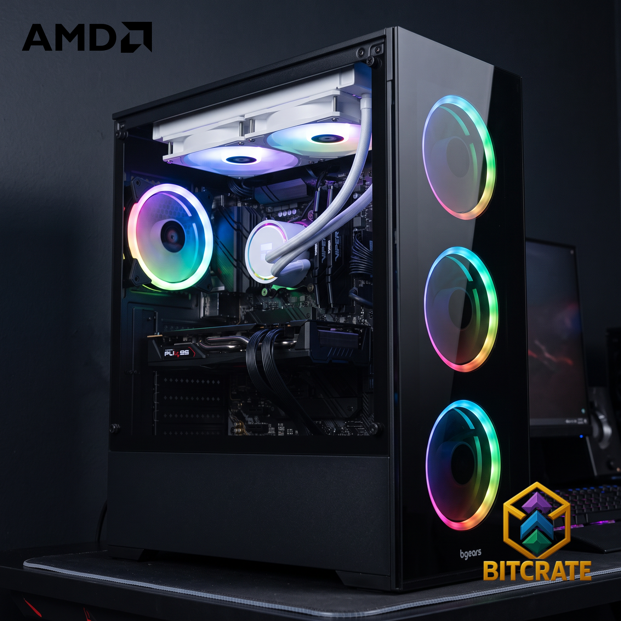 Legendary BitCrate Vogue Mark XII | Ryzen 7 9800X3D + RX 9070 Challenger | 32GB 4TB NVMe