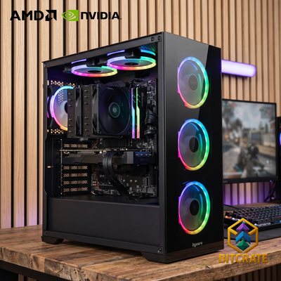 Epic BitCrate Vogue Mark XLV | Ryzen 5 7600X + RTX 5060 Ti Shadow Plus | 32GB 1TB NVMe