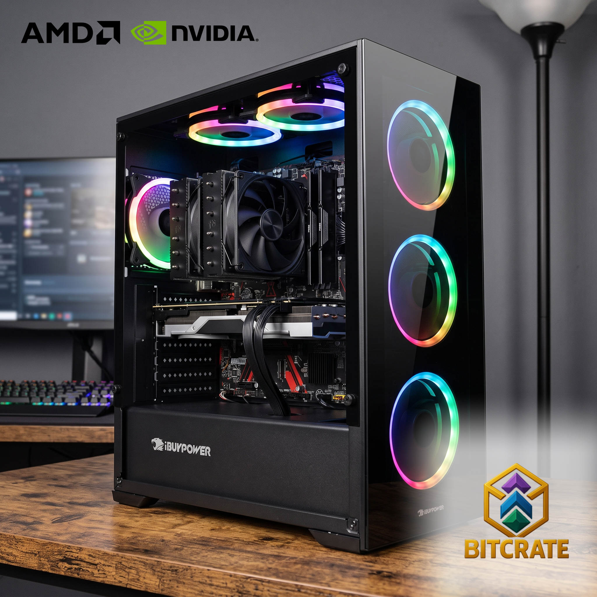 Epic BitCrate Vogue Mark XLIV | Ryzen 7 5800X + RTX 5060 Ti Shadow Plus | 32GB 1TB NVMe