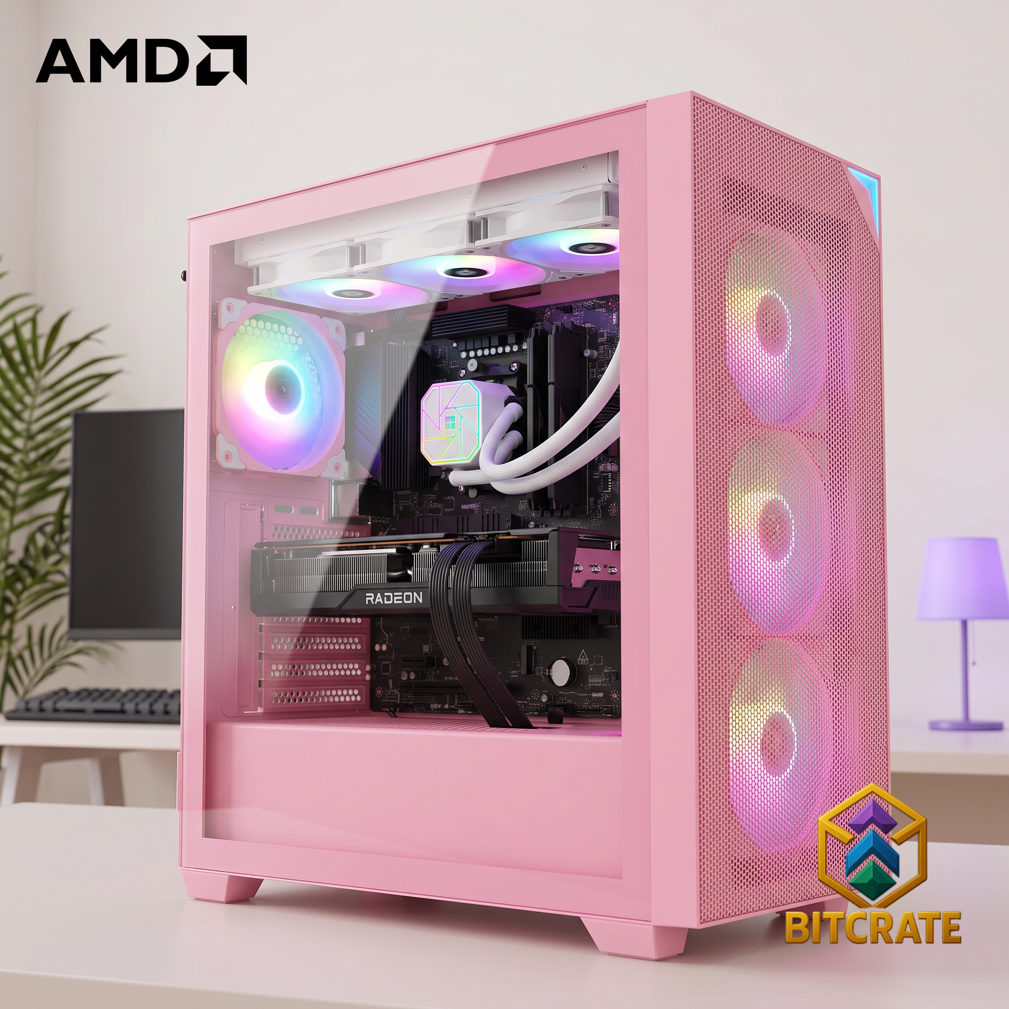 Epic Flamingo 24 | Ryzen 7 9800X3D + RX 9070 XT | 32GB 1TB