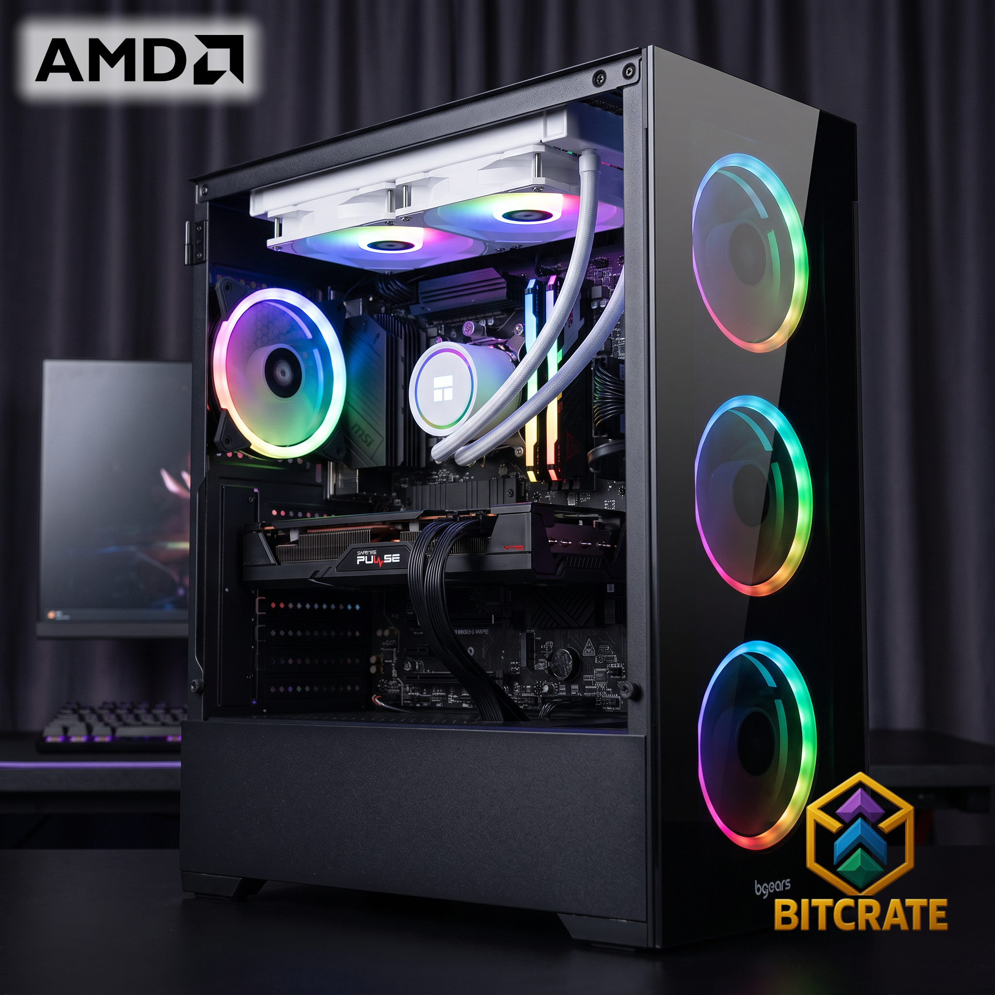Epic BitCrate Vogue Mark XXV | Ryzen 7 9800X3D + RX 9070 XT Pulse | 32GB 1TB NVMe