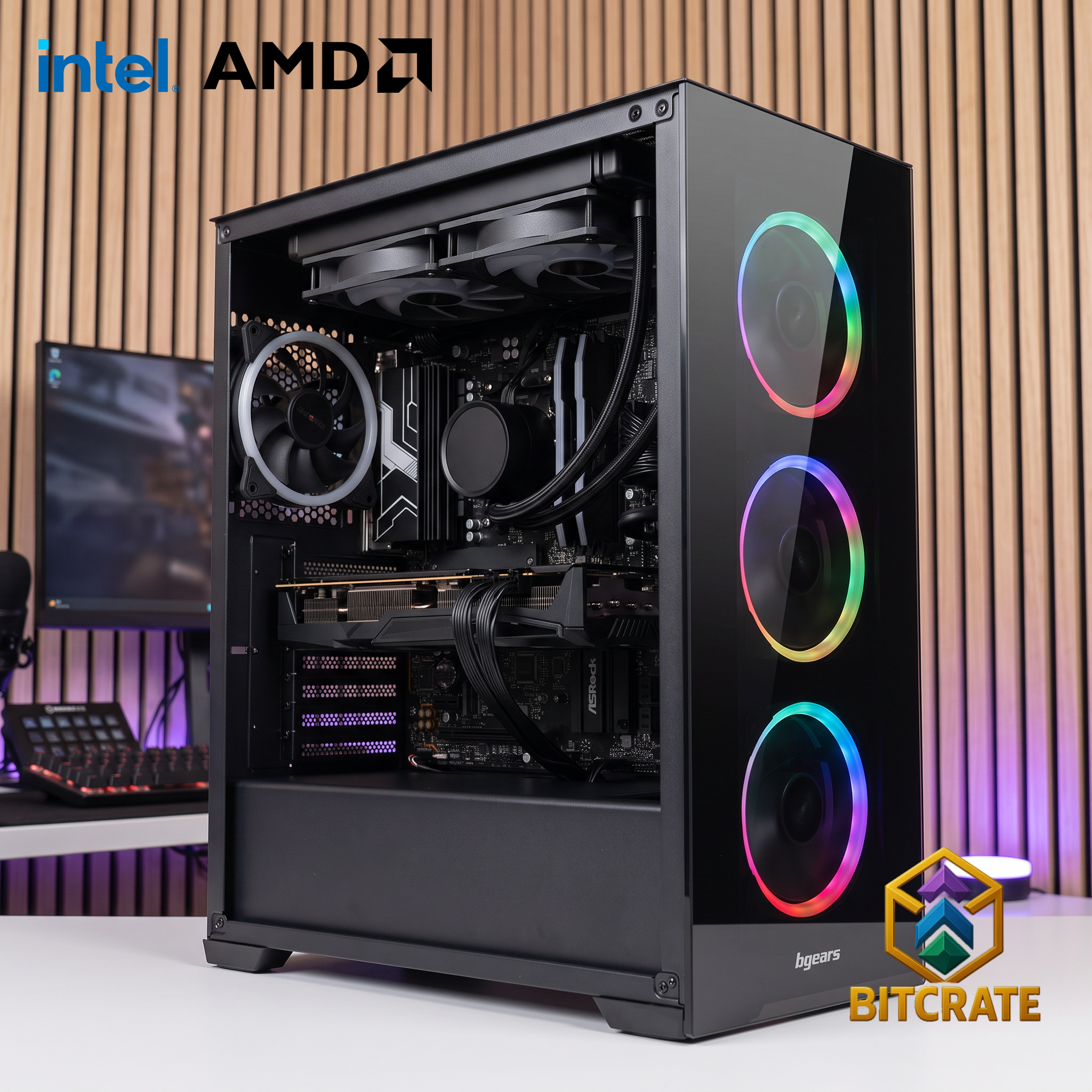 Legendary BitCrate Vogue Mark XXVII | Core Ultra 7 265K + RX 9070 XT Pulse | 64GB 1TB NVMe