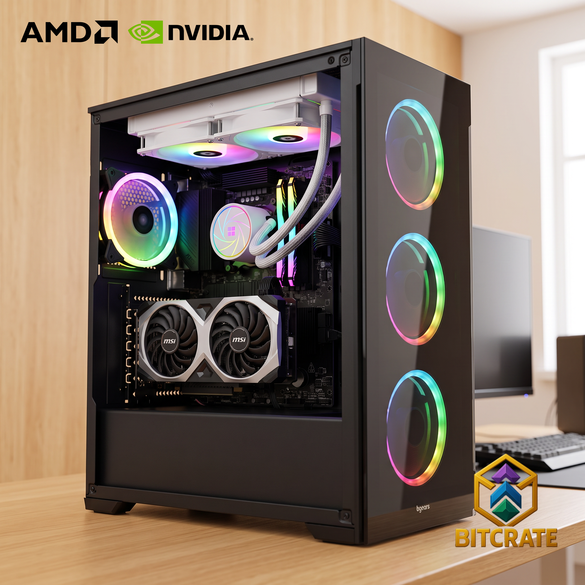 Epic BitCrate Vogue Mark XLIII | Ryzen 5 7600X + RTX 5060 Ti Shadow Plus | 32GB 1TB NVMe