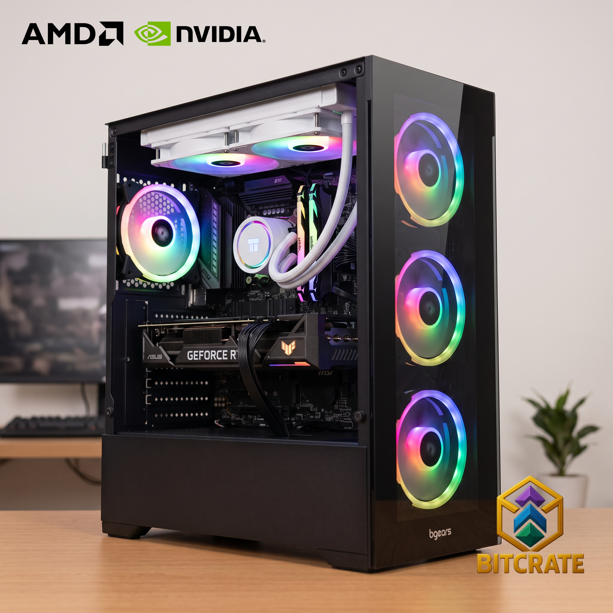 Epic BitCrate Vogue Mark XIX | Ryzen 7 7800X3D + RTX 5070 TUF | 32GB 1TB NVMe