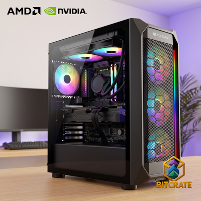 Epic BitCrate Shadowmesh Mark XLV | Ryzen 5 9600X + RTX 5060 Ti Shadow Plus | 32GB 1TB NVMe