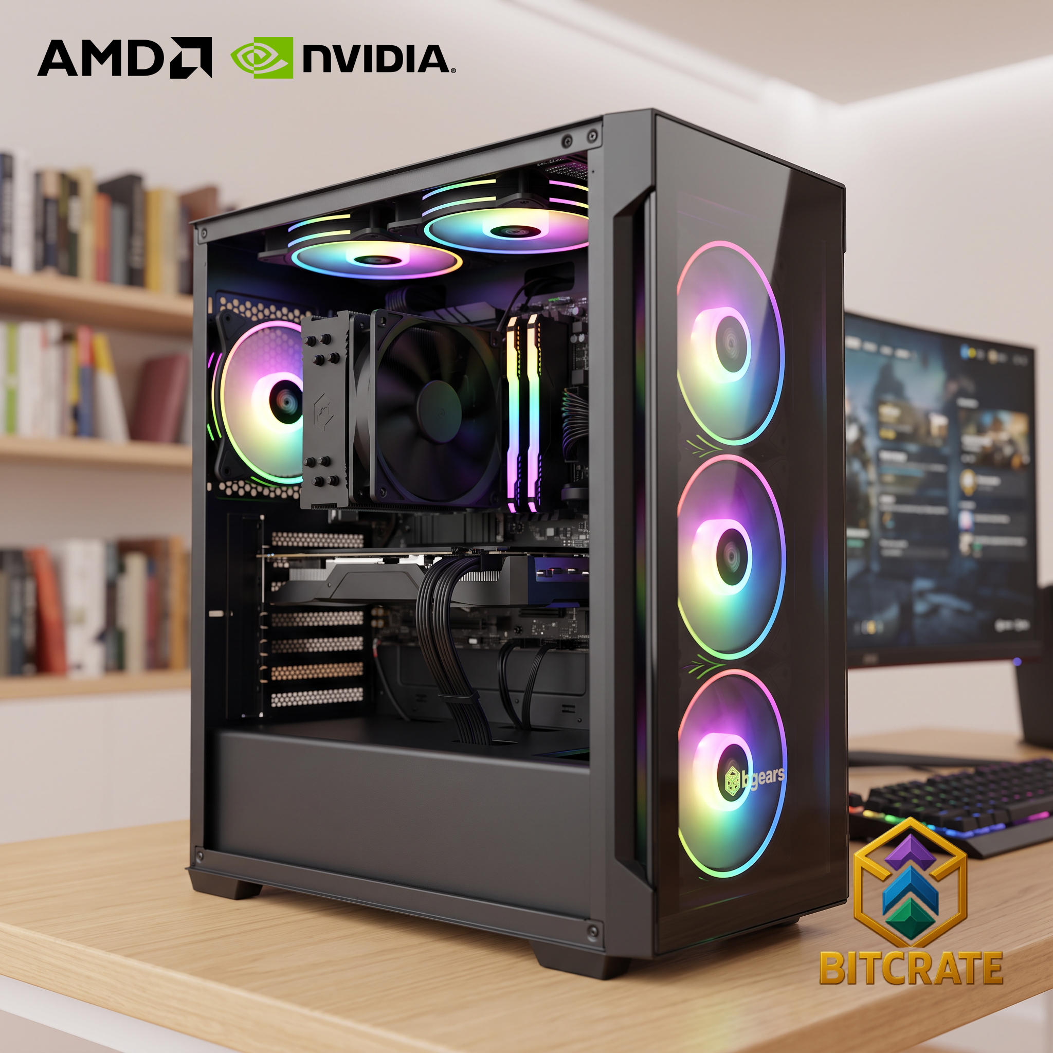 Epic BitCrate Vogue Mark XL | Ryzen 5 9600X + RTX 5060 Ti Shadow Plus | 32GB 1TB NVMe