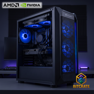 Epic BitCrate Shadowmesh Mark XLIV | Ryzen 5 9600X + RTX 5060 Ti Shadow Plus | 32GB 1TB NVMe
