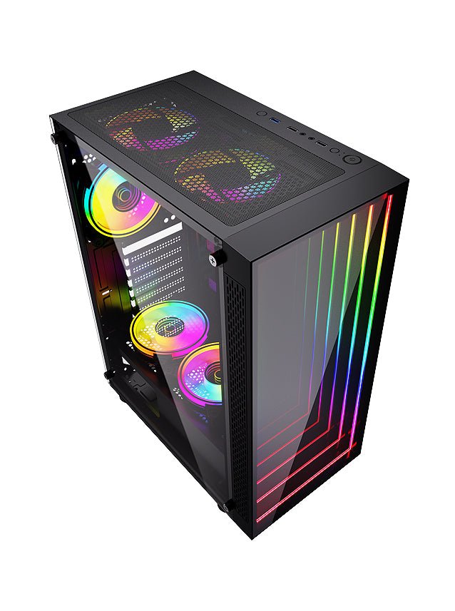 Custom gaming PC with Core Ultra 7 265K and XFX AMD Radeon RX 7700 XT Speedster QICK 319 12GB GDDR6 3-Fan Graphics Card — int